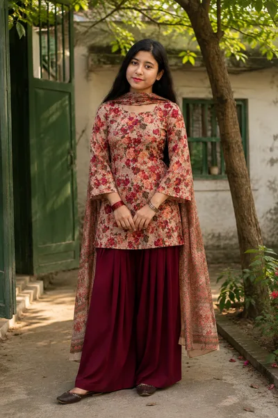 Elegant Farshi Pakistani Inspired Pure Cotton Dress Set — Dresses — Dhaka, Bangladesh | AURAREM — view 2
