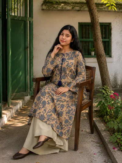Luxury Exclusive Jacquard Shimmery Chiffon Dress Set — Dresses — Dhaka, Bangladesh | AURAREM — view 4