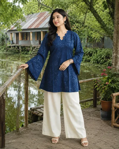 premium jacquard kurti — Kurtis — Dhaka, Bangladesh | AURAREM — view 2