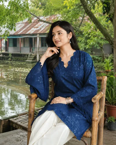 premium jacquard kurti — Kurtis — Dhaka, Bangladesh | AURAREM — view 3