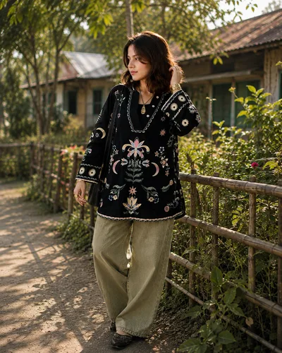 Ethnic Inspired Summer One-Piece | Premium Fine Cotton Embroidered Dress | — Kurtis — Dhaka, Bangladesh | AURAREM