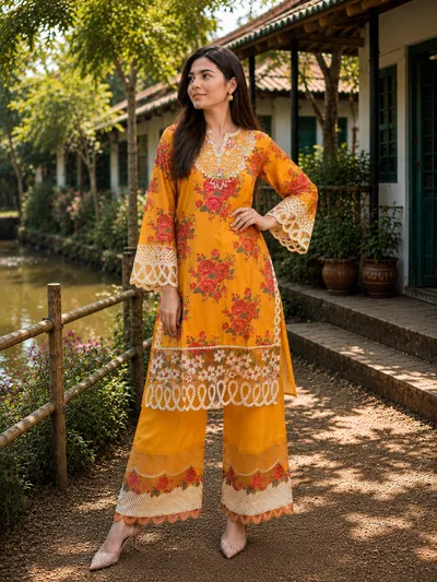 Premium Printed Comfy Cotton 2-Piece Set — Dresses — Dhaka, Bangladesh | AURAREM — view 4