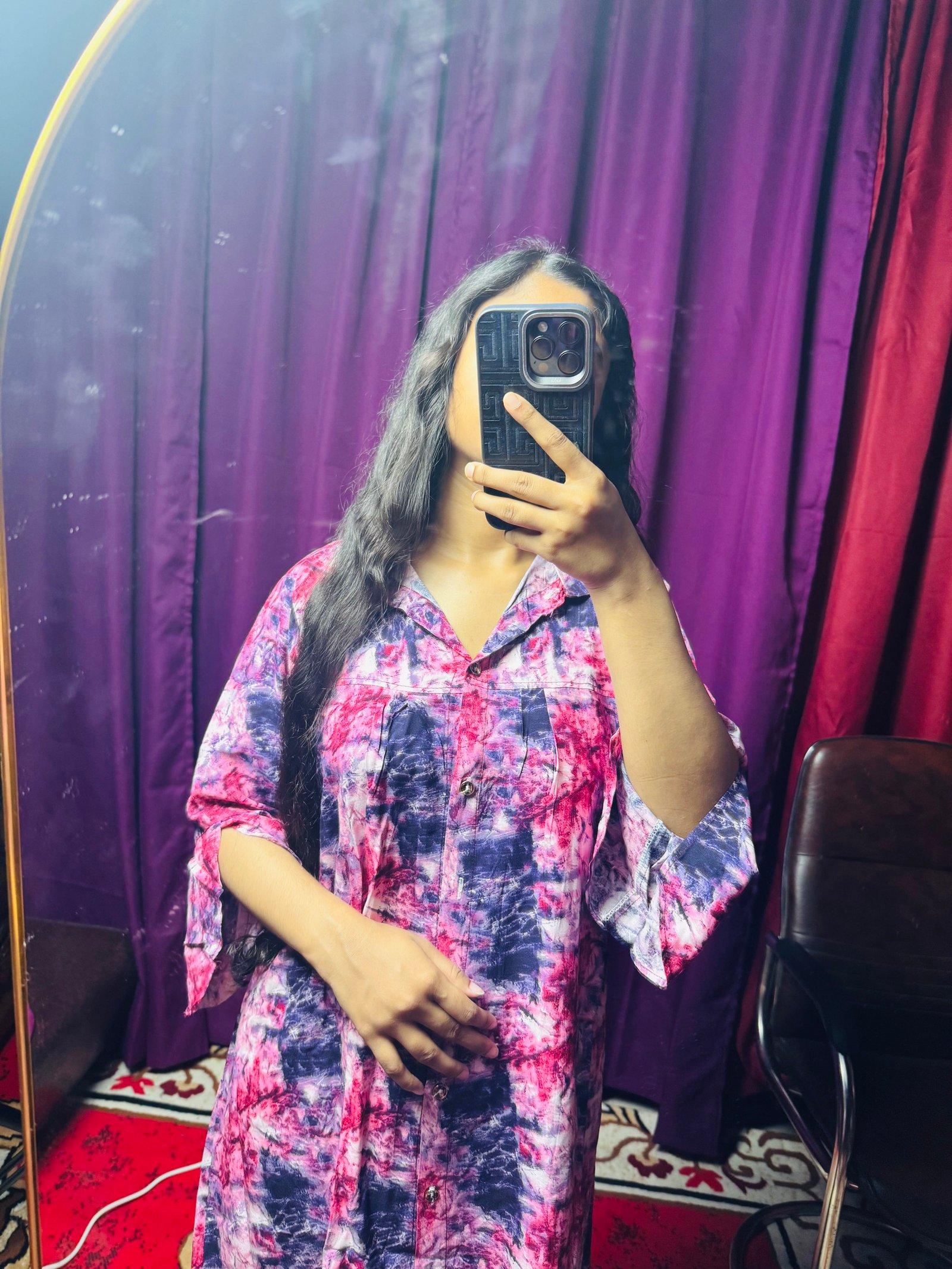 Aurarem Premium China Linen Printed Co-Ord Set | Elegant Casual Wear for Women — Kurtis — Dhaka, Bangladesh | AURAREM — view 5