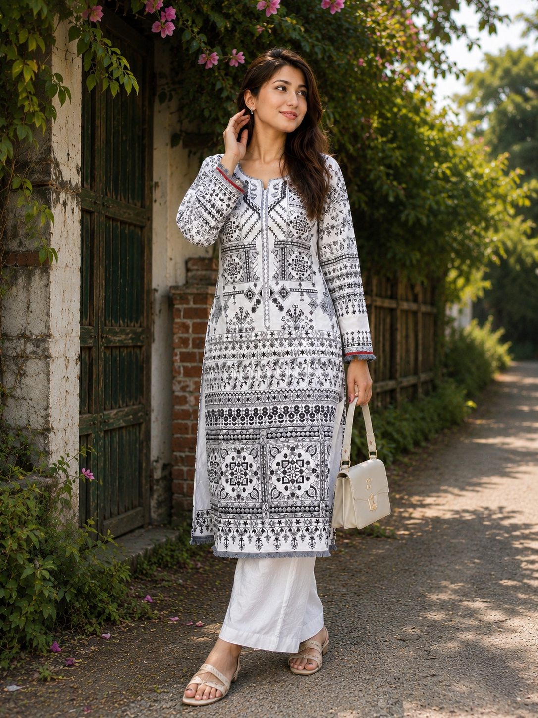 Designer Embroidery Two-Piece | Premium Cotton Elegance — Dresses — Dhaka, Bangladesh | AURAREM